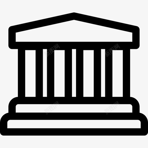 博物馆纪念碑城市元素图标svg_新图网 https://ixintu.com 博物馆 城市元素 纪念碑