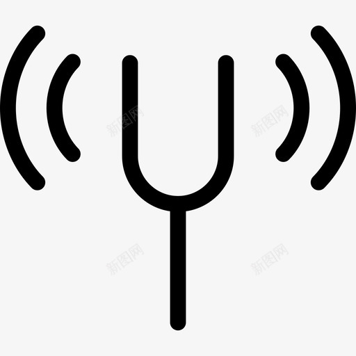 音叉音乐和多媒体线性线性图标svg_新图网 https://ixintu.com 线性 音乐和多媒体线性 音叉