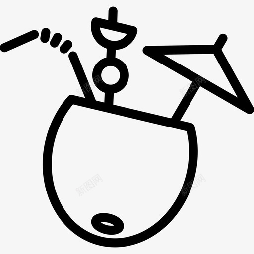 鸡尾酒鸡尾酒海上度假直系图标svg_新图网 https://ixintu.com 海上度假 直系 鸡尾酒鸡尾酒