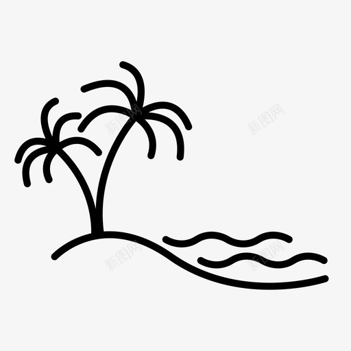 海滩休息旅游图标svg_新图网 https://ixintu.com 休息 旅游图标 海滩
