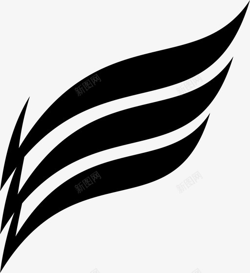 翅膀天使鸟儿的翅膀图标svg_新图网 https://ixintu.com 天使 翅膀 飞翔 鸟儿的翅膀