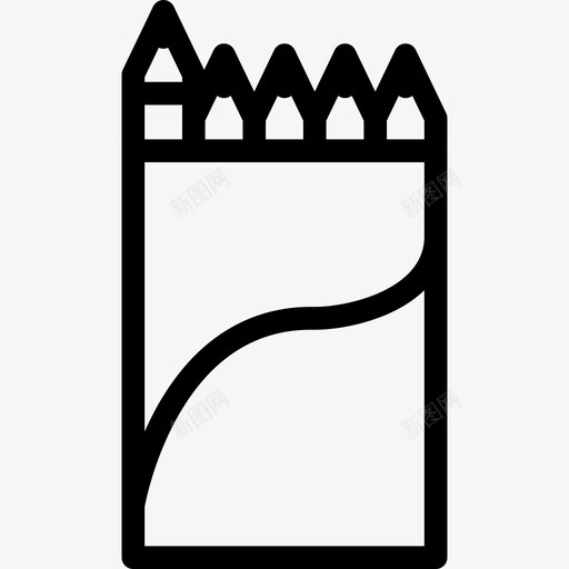彩色铅笔师的工具图标svg_新图网 https://ixintu.com 彩色铅笔 设计师的工具