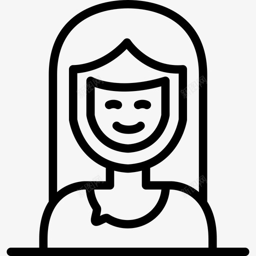 女演员年轻员工直系亲属图标svg_新图网 https://ixintu.com 女演员 年轻员工 直系亲属