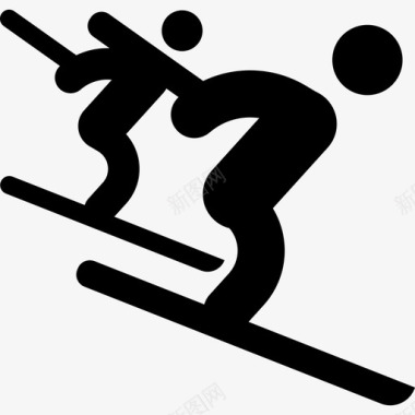 滑雪比赛体育运动奥运会图标图标
