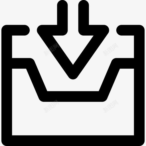 收件箱电子邮件控制台线性图标svg_新图网 https://ixintu.com 收件箱 电子邮件控制台 线性