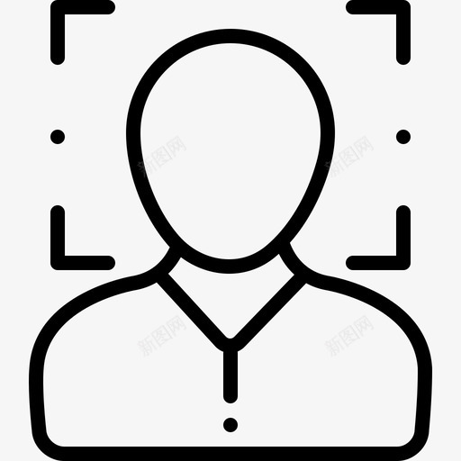 人脸识别界面安全图标svg_新图网 https://ixintu.com 人脸识别 安全 界面