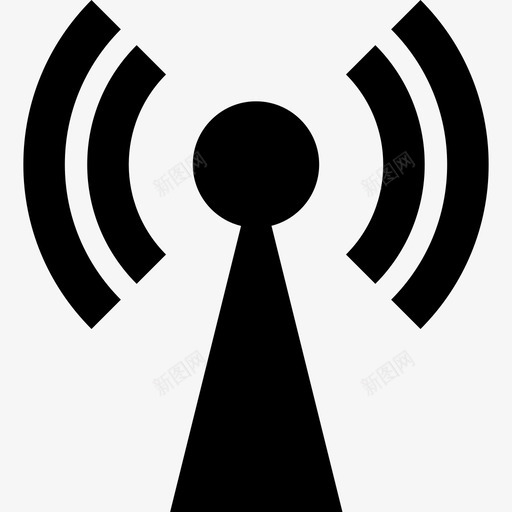 Wifi技术无线网络图标svg_新图网 https://ixintu.com Wifi 技术 无线网络