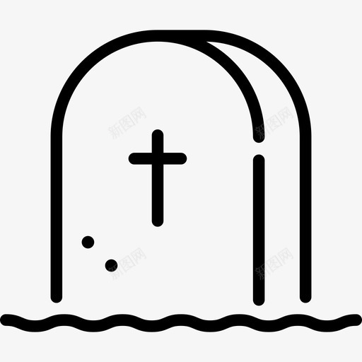 墓碑万圣节线工艺直线图标svg_新图网 https://ixintu.com 万圣节线工艺 墓碑 直线