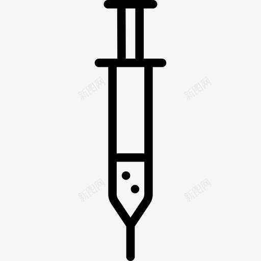 注射器科学研究线性图标svg_新图网 https://ixintu.com 注射器 科学研究 线性