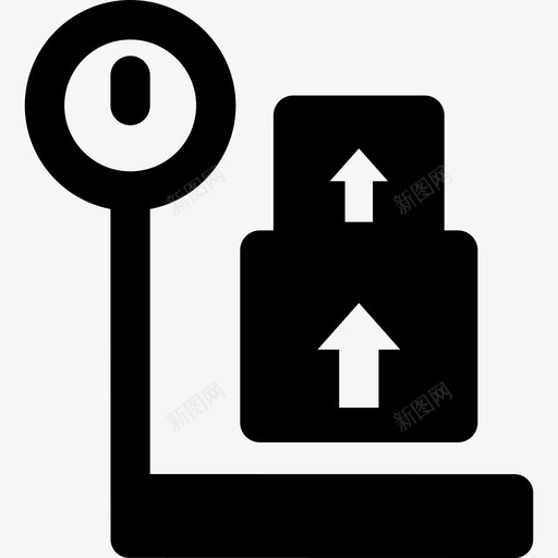 秤送货车人和箱子图标svg_新图网 https://ixintu.com 人和箱子 秤 送货车