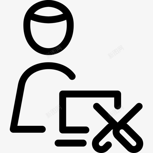 硬件工程师工人和专业人员直线图标svg_新图网 https://ixintu.com 工人和专业人员 直线 硬件工程师