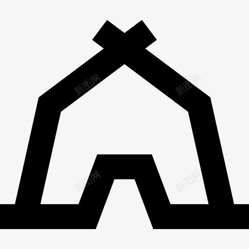 帐篷自然充满旅行元素图标svg_新图网 https://ixintu.com 充满旅行元素 帐篷 自然
