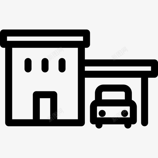 住宅房地产1线性图标svg_新图网 https://ixintu.com 住宅 房地产1 线性