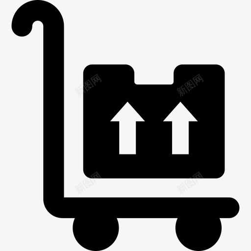 手推车送货车人和箱子图标svg_新图网 https://ixintu.com 人和箱子 手推车 送货车