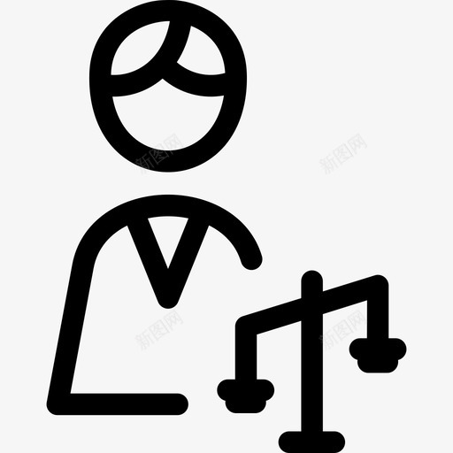 律师工人和专业人士直系图标svg_新图网 https://ixintu.com 工人和专业人士 律师 直系