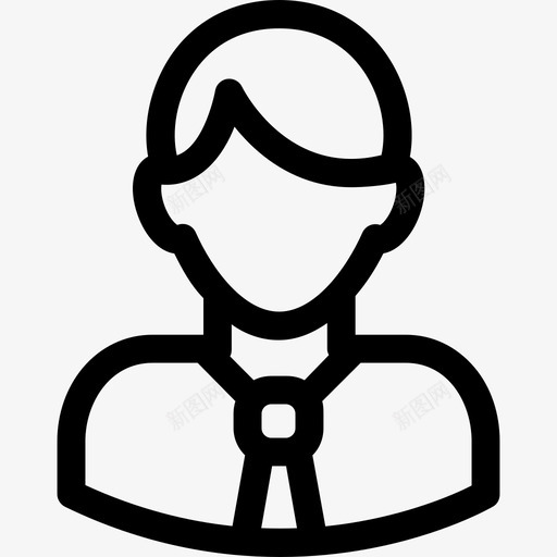 打领带的男人头像包直系图标svg_新图网 https://ixintu.com 头像包 打领带的男人 直系