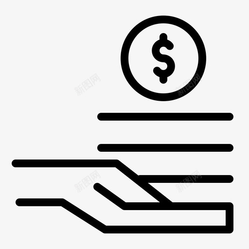 给钱美元经济图标svg_新图网 https://ixintu.com 经济 给钱 美元 金融