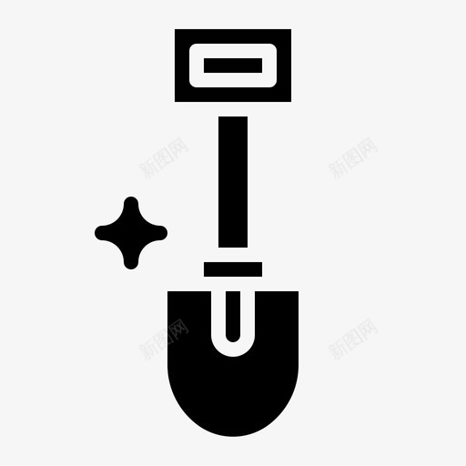 铁锹建筑挖掘图标svg_新图网 https://ixintu.com 园艺 建筑 建筑工具 挖掘 铁锹