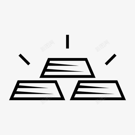 黄金财富价值图标svg_新图网 https://ixintu.com 价值 财富 购物 送货 黄金