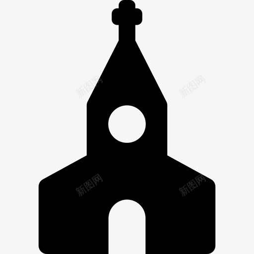 教堂建筑坚实的墨西哥元素图标svg_新图网 https://ixintu.com 坚实的墨西哥元素 建筑 教堂