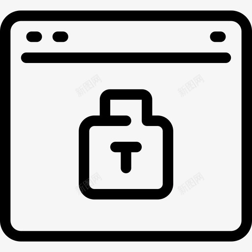 互联网安全浏览器挂锁图标svg_新图网 https://ixintu.com 互联网安全 安全 挂锁 数据安全 浏览器
