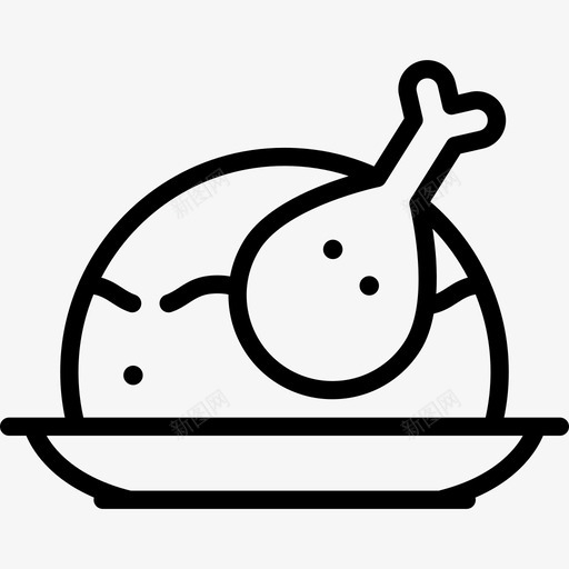 火鸡圣诞系列工艺品直纹图标svg_新图网 https://ixintu.com 圣诞系列工艺品 火鸡 直纹