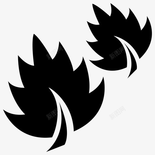 叶草树叶绿叶图标svg_新图网 https://ixintu.com 叶字形图标 叶草 树叶 绿叶