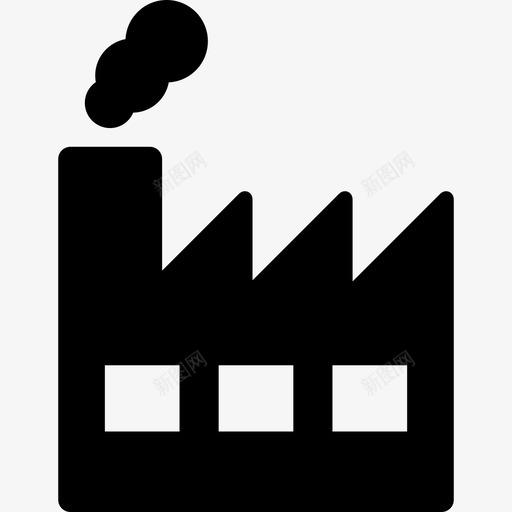 工厂建筑物工业建筑图标svg_新图网 https://ixintu.com 工业建筑 工厂 建筑物