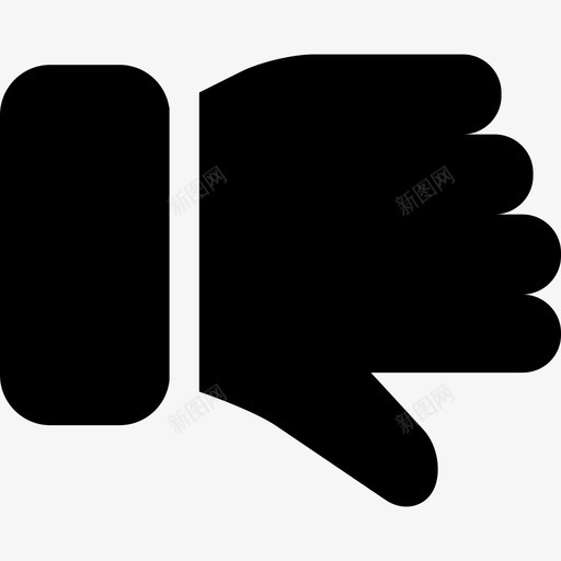 大拇指向下投票和比赛填充图标svg_新图网 https://ixintu.com 大拇指向下 投票和比赛填充