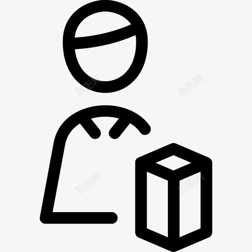 建筑师工人和专业人员直线型图标svg_新图网 https://ixintu.com 工人和专业人员 建筑师 直线型