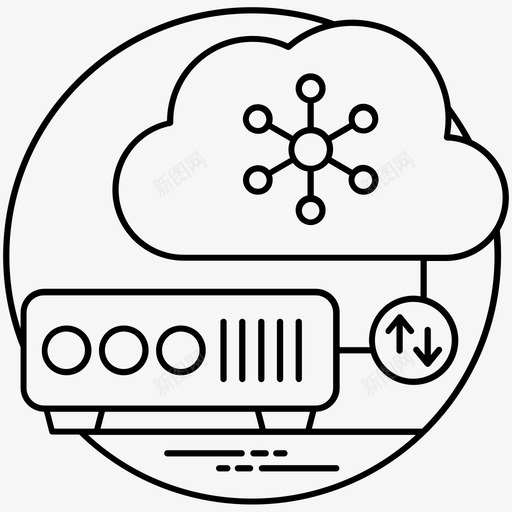 云存储云数据库管理系统云托管图标svg_新图网 https://ixintu.com 云共享信息 云存储 云托管 云数据库管理系统 云服务器 科技线图标