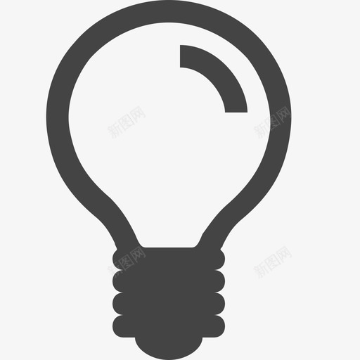 灯泡瓦丁图标线状svg_新图网 https://ixintu.com 灯泡 瓦丁图标 线状