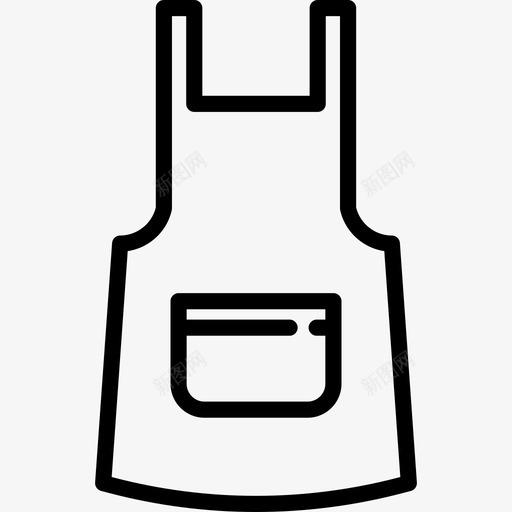 围裙家居用品生产线工艺线状图标svg_新图网 https://ixintu.com 围裙 家居用品生产线工艺 线状