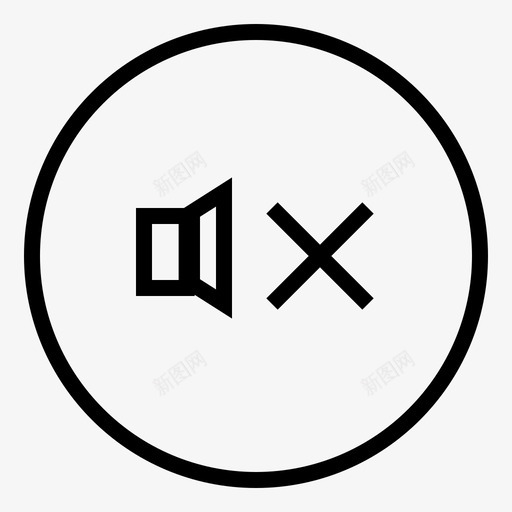 静音音频音乐图标svg_新图网 https://ixintu.com 声音 播放 静音 音乐 音乐和视频播放器 音量 音频