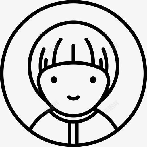 女孩人化身线工艺图标svg_新图网 https://ixintu.com 人 化身线工艺 女孩