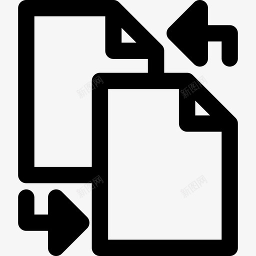 传输文件最小通用主题线性图标svg_新图网 https://ixintu.com 传输文件 最小通用主题 线性