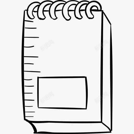 笔记本学校手工制作黑色图标svg_新图网 https://ixintu.com 学校手工制作 笔记本 黑色