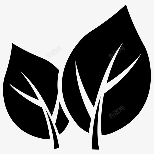 马利筋叶绿叶叶图标svg_新图网 https://ixintu.com 叶字形图标 叶设计 绿叶 野生叶 马利筋叶