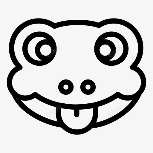青蛙动物头图标svg_新图网 https://ixintu.com 动物 动物头 头 蟾蜍 野生 青蛙