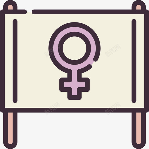 横幅线性妇女节元素线性颜色图标svg_新图网 https://ixintu.com 横幅 线性妇女节元素 线性颜色
