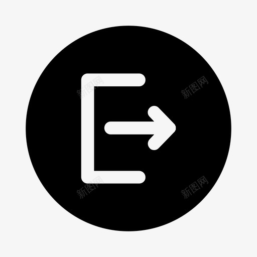 退出应用程序图标界面svg_新图网 https://ixintu.com 应用程序图标 界面 退出