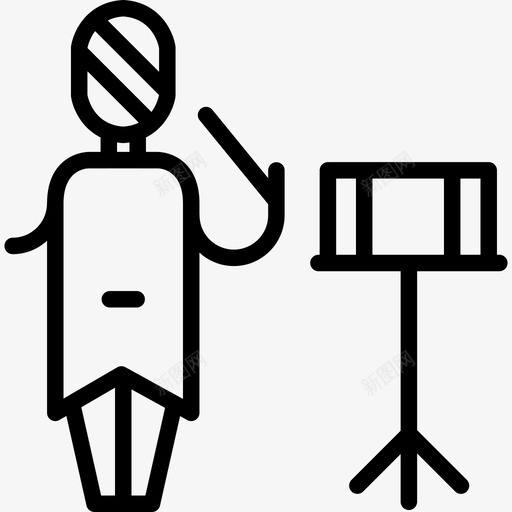 指挥音乐灯光镜头动作图标svg_新图网 https://ixintu.com 指挥 灯光镜头动作 音乐