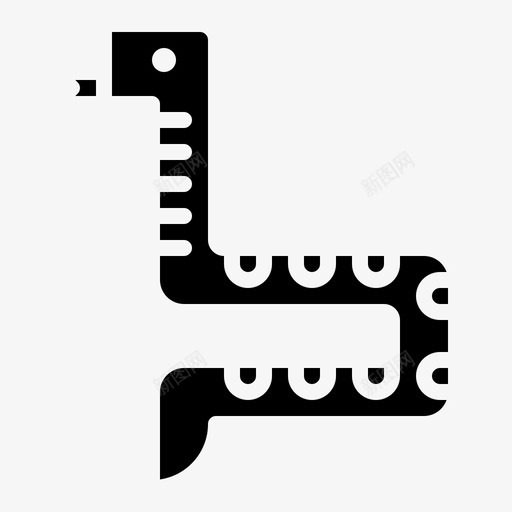 蛇爬行动物动物固体图标svg_新图网 https://ixintu.com 动物固体 爬行动物 蛇