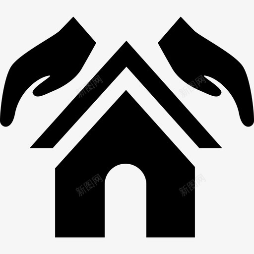 房屋保护安全财产保护图标svg_新图网 https://ixintu.com 安全 房屋保护 财产保护