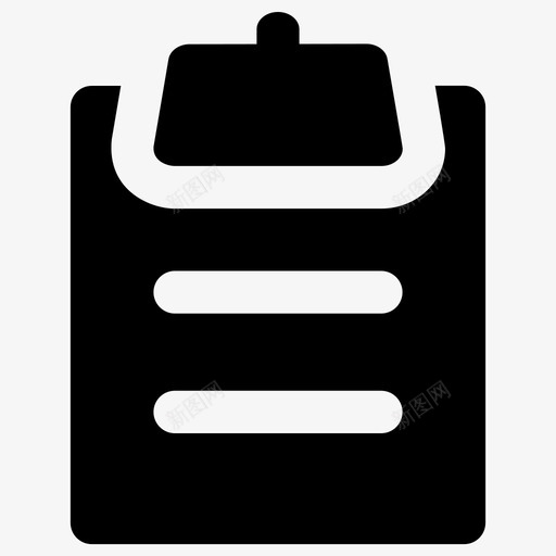 剪贴板实体购物元素填充图标svg_新图网 https://ixintu.com 剪贴板 填充 实体购物元素