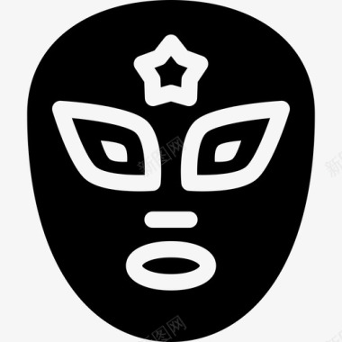 墨西哥面具时尚墨西哥元素填充图标图标