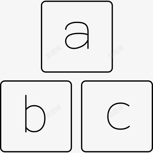 字母圆形图标线形svg_新图网 https://ixintu.com 圆形图标 字母 线形
