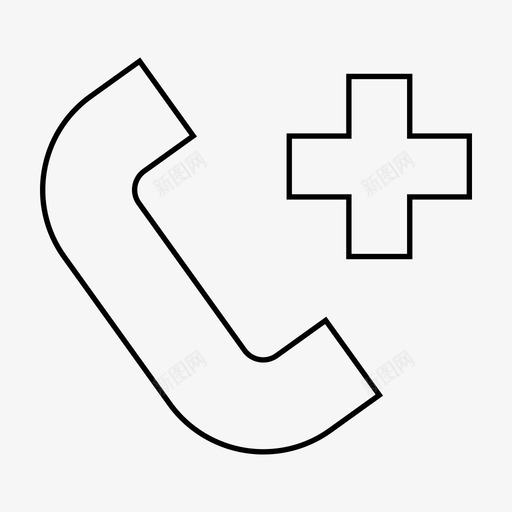 紧急呼叫救护车电话护理图标svg_新图网 https://ixintu.com 健康 医疗 医院 护理 救护车电话 紧急呼叫