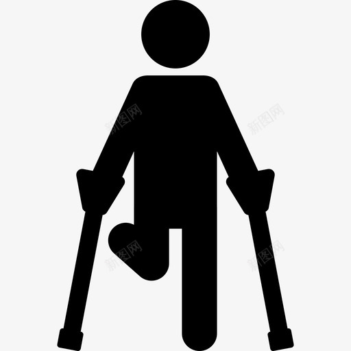 断腿人员人道主义援助图标svg_新图网 https://ixintu.com 人员 人道主义援助 断腿