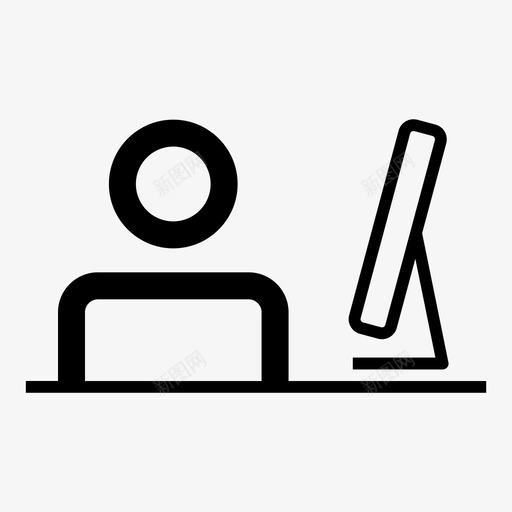 办公场所电脑办公桌图标svg_新图网 https://ixintu.com 公寓2 办公场所 办公桌 员工 工作区 电脑